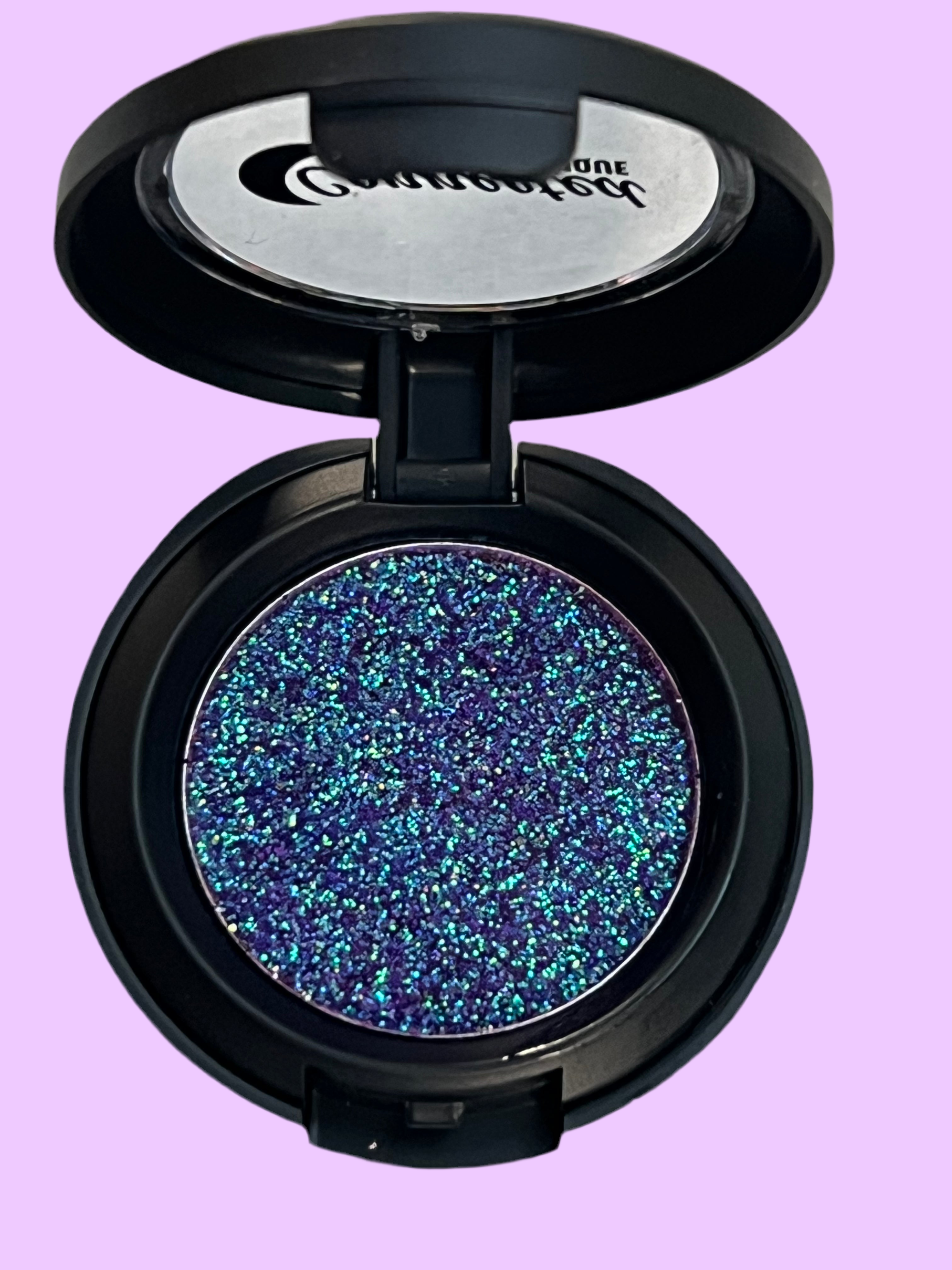 “Magnetic Muse” Blue and purple duochrome glitter single eyeshadow
