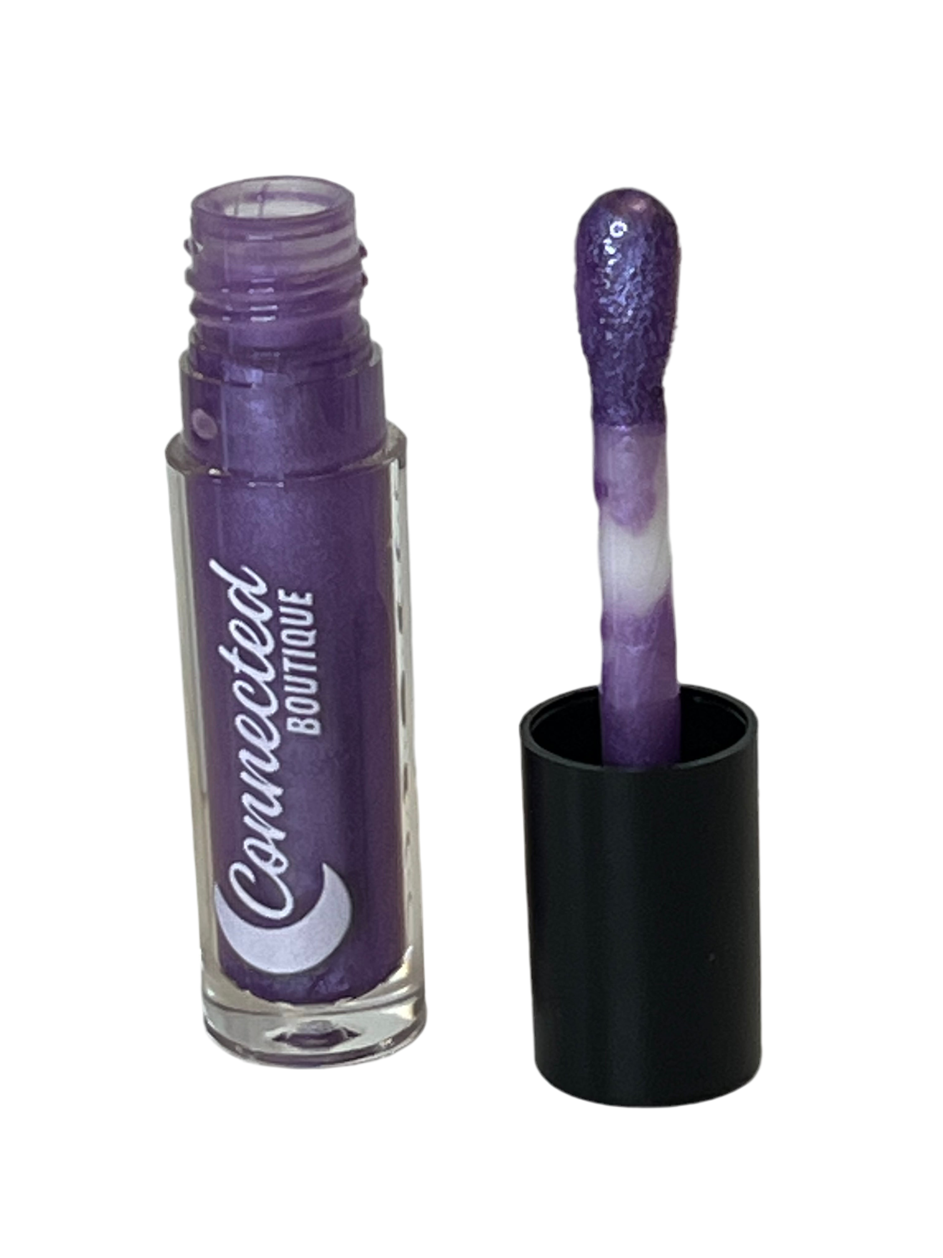 Aligned hydrating lip gloss metallic purple
