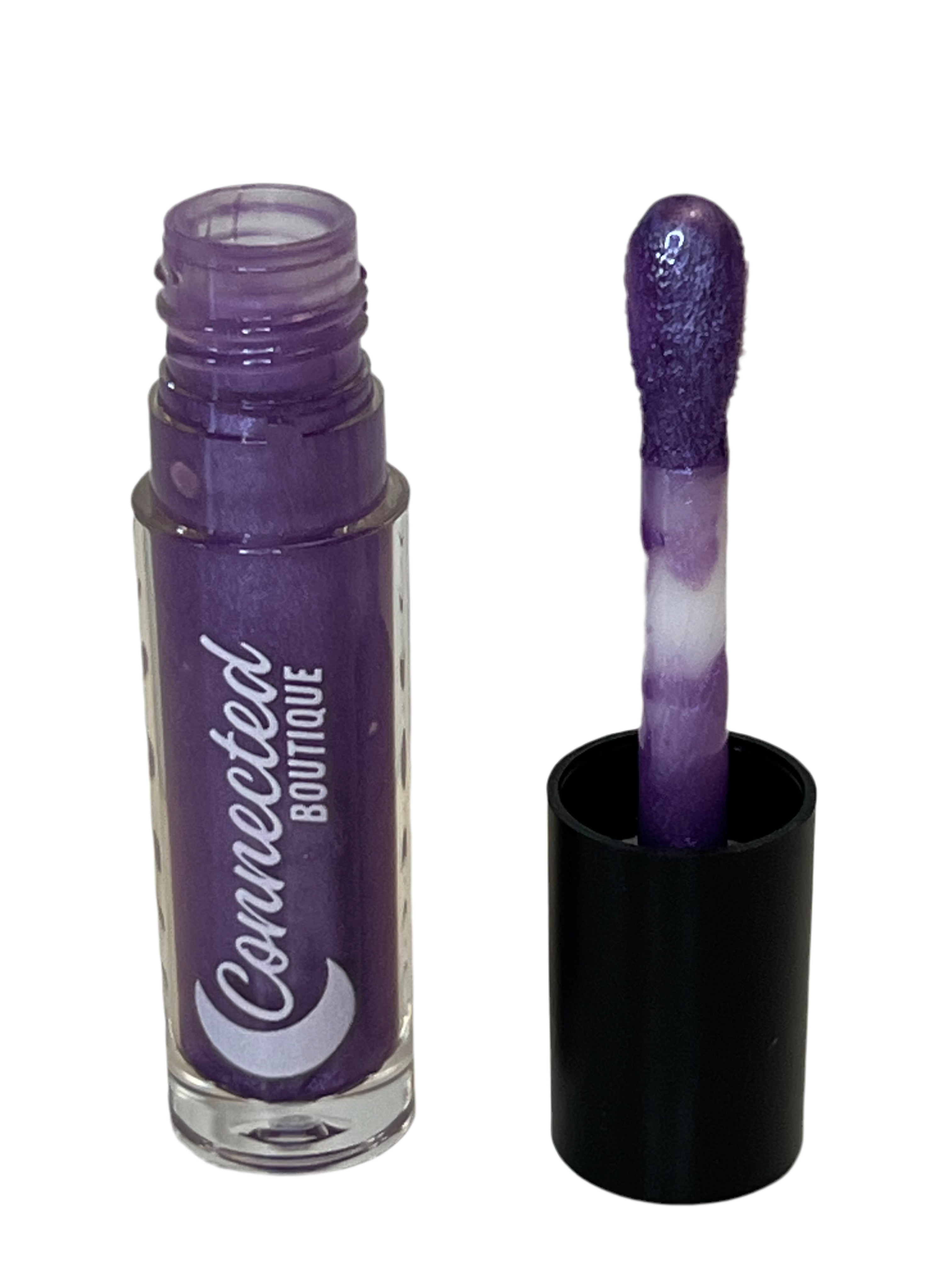 Aligned hydrating lip gloss metallic purple