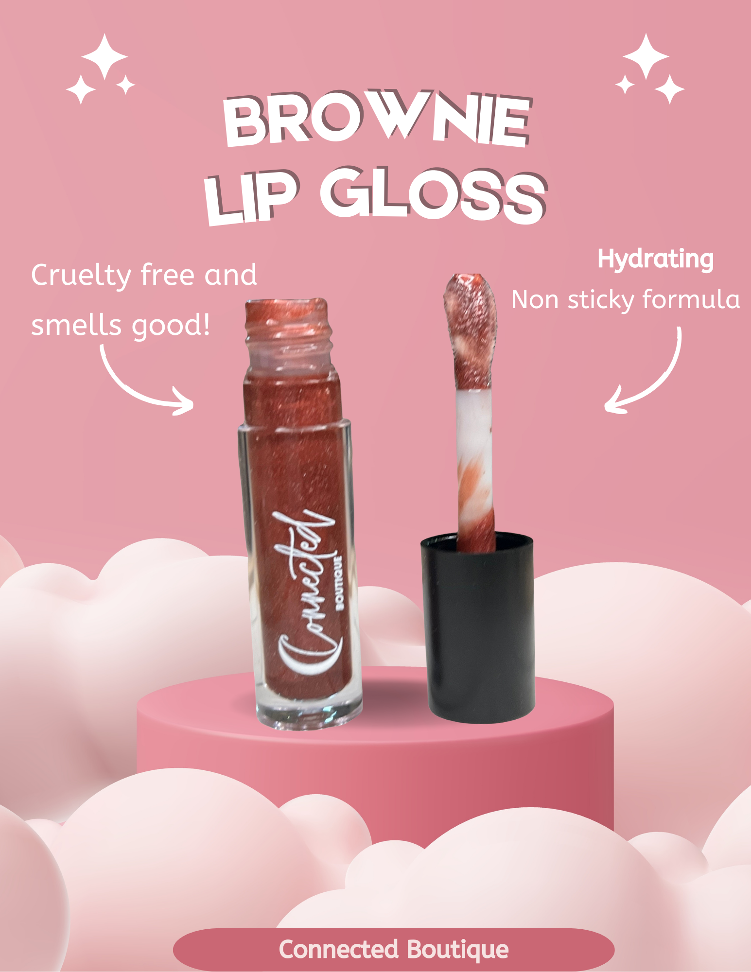 Brownie - Reddish Brown Lip Gloss – Warm Natural Finish