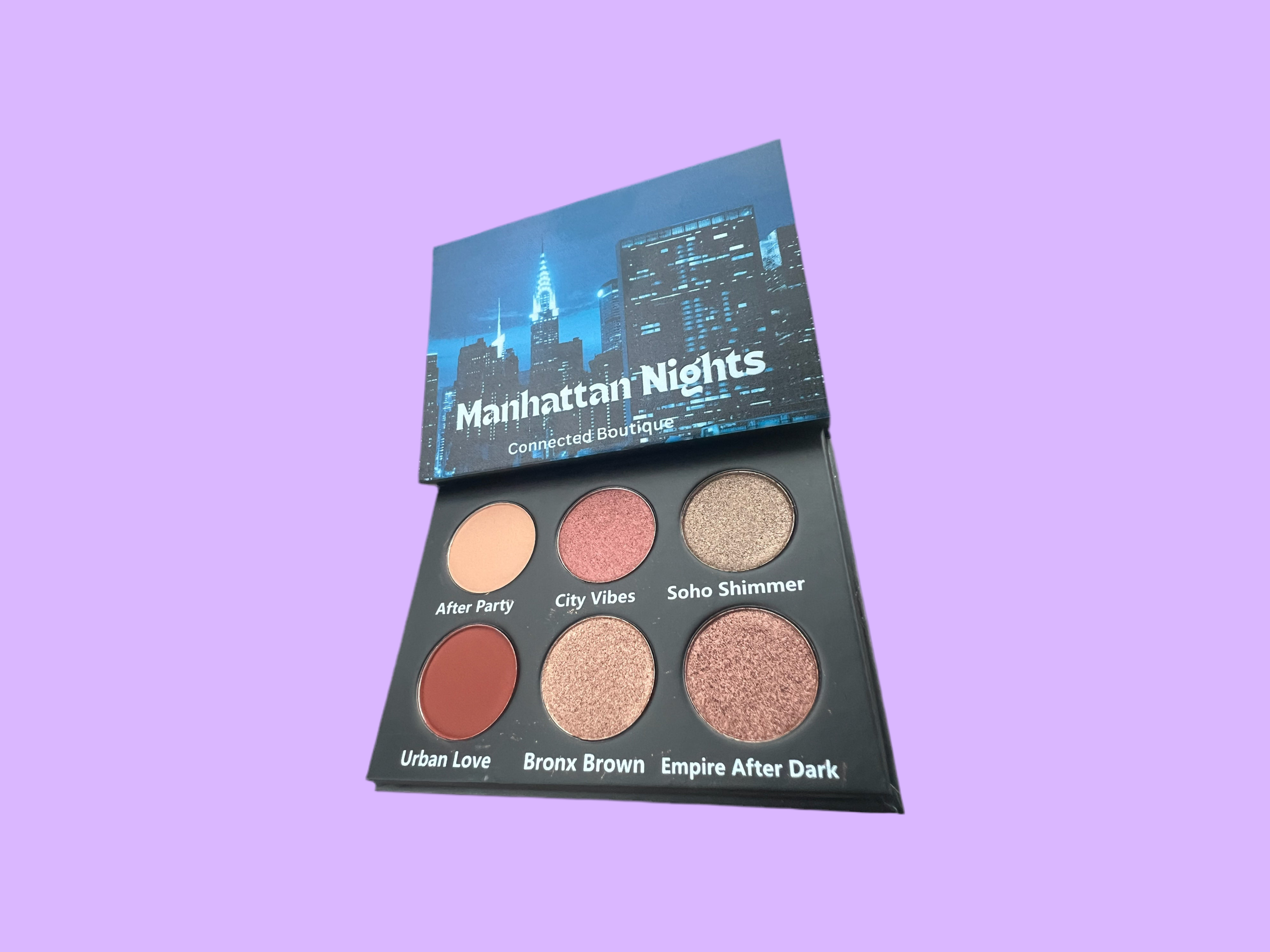 Manhattan Nights palette 3 neutral brown color story 6 shade eyeshadow/bronzer  palette