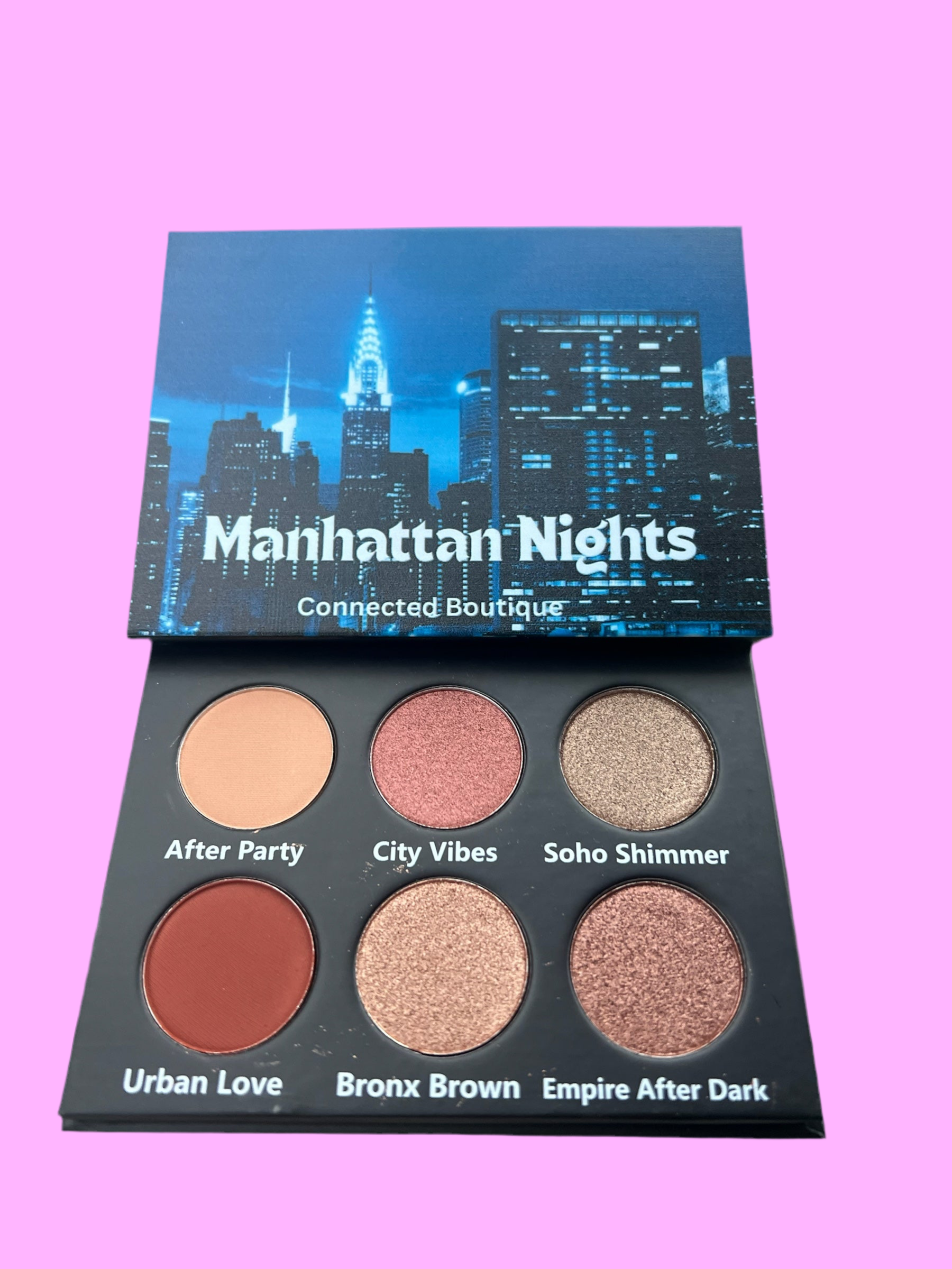 Manhattan Nights palette 3 neutral brown color story 6 shade eyeshadow/bronzer  palette