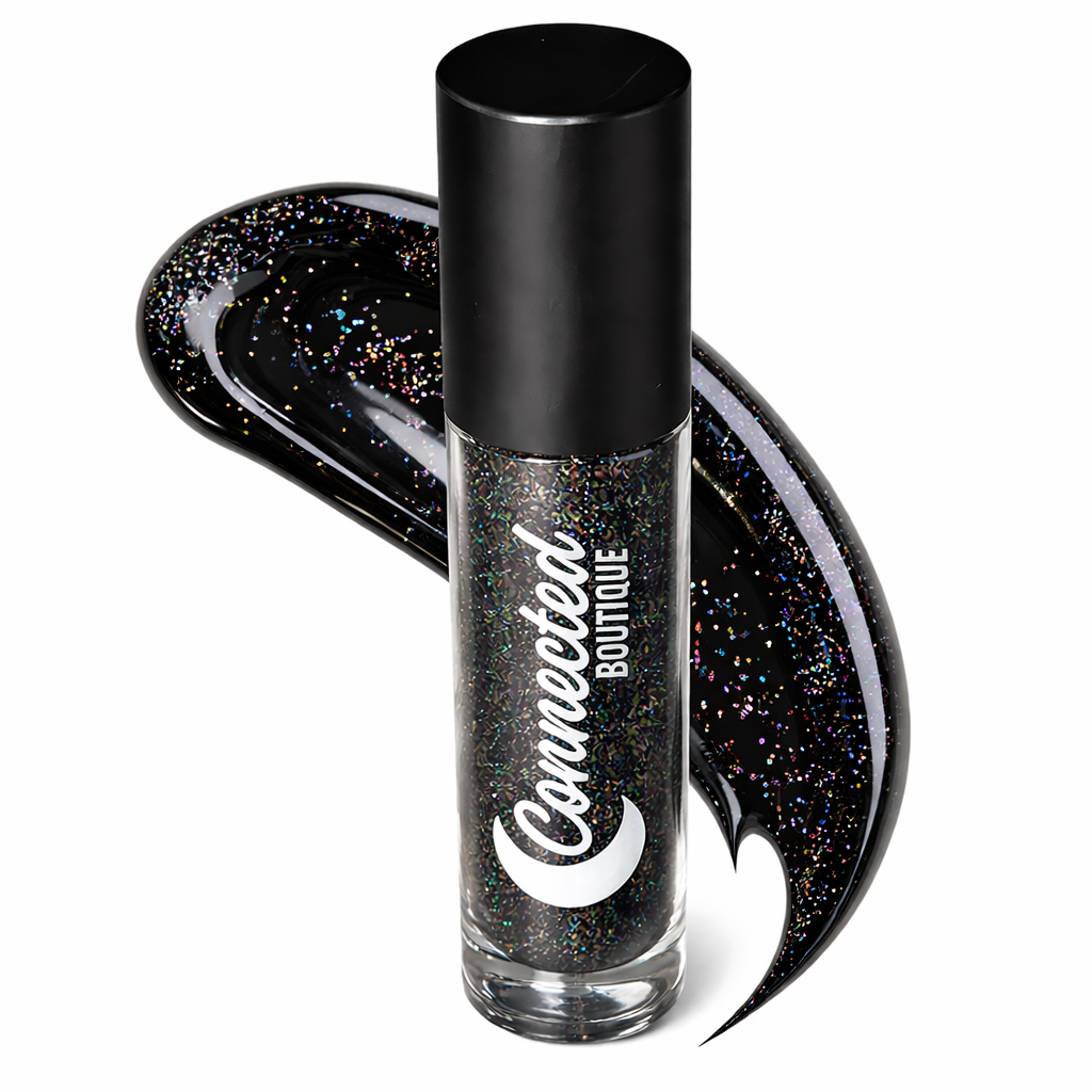 Galaxy - Pigmented Black Lip Gloss with holographic glitter