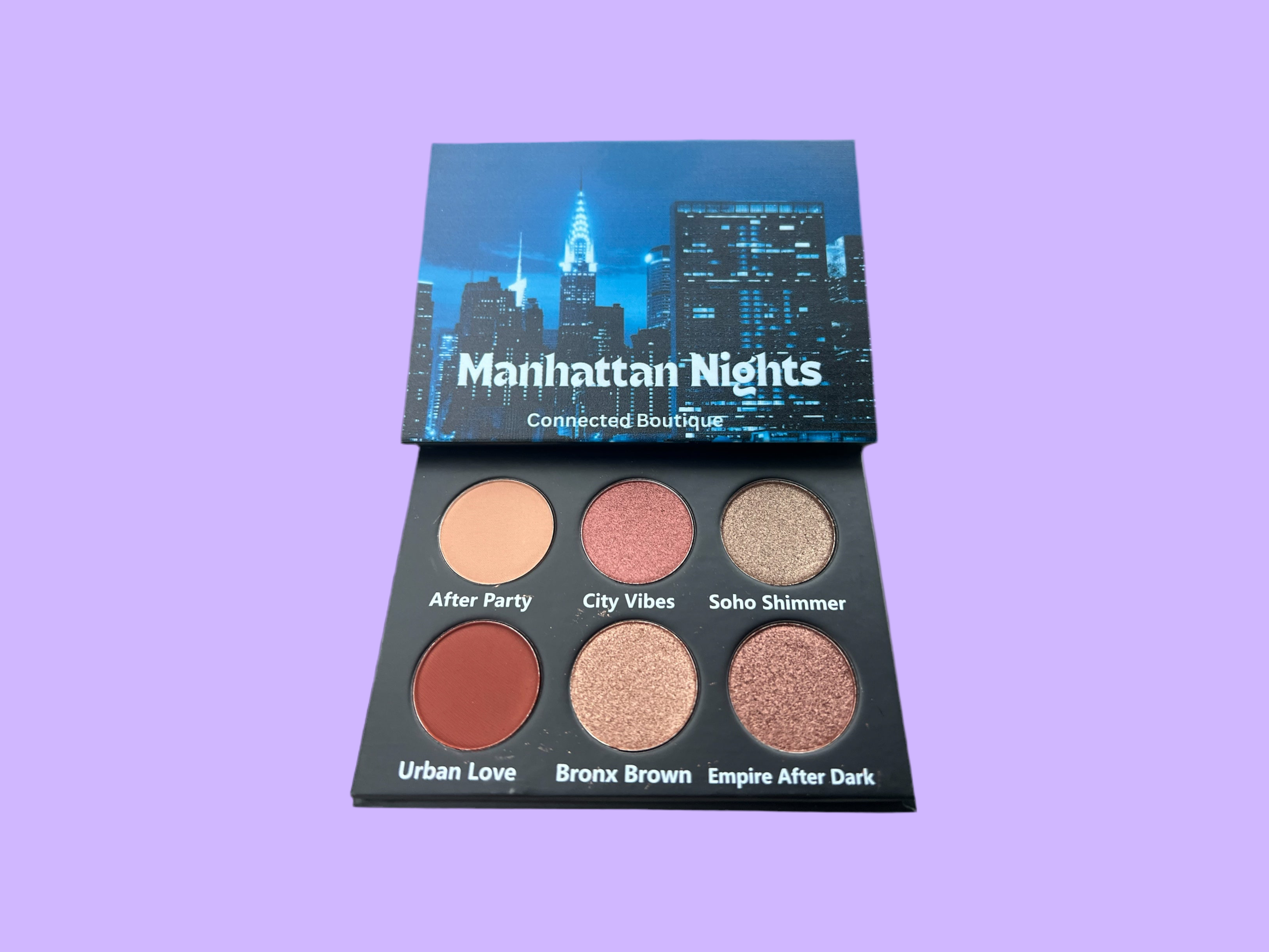 Manhattan Nights palette 3 neutral brown color story 6 shade eyeshadow/bronzer  palette