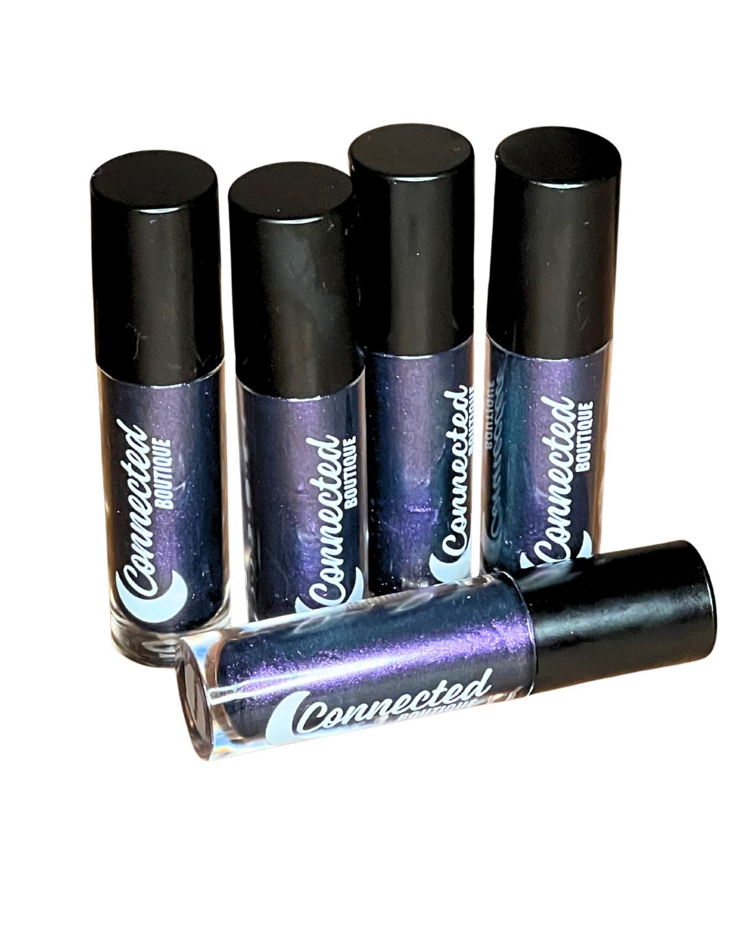 Astradrip duochrome lipgloss purple blue green shift with apple scent