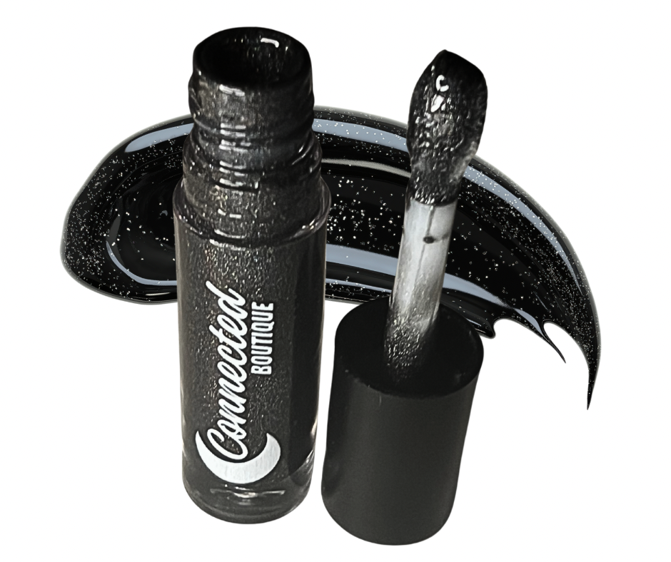 Galaxy - Black Lip Gloss with holographic glitter
