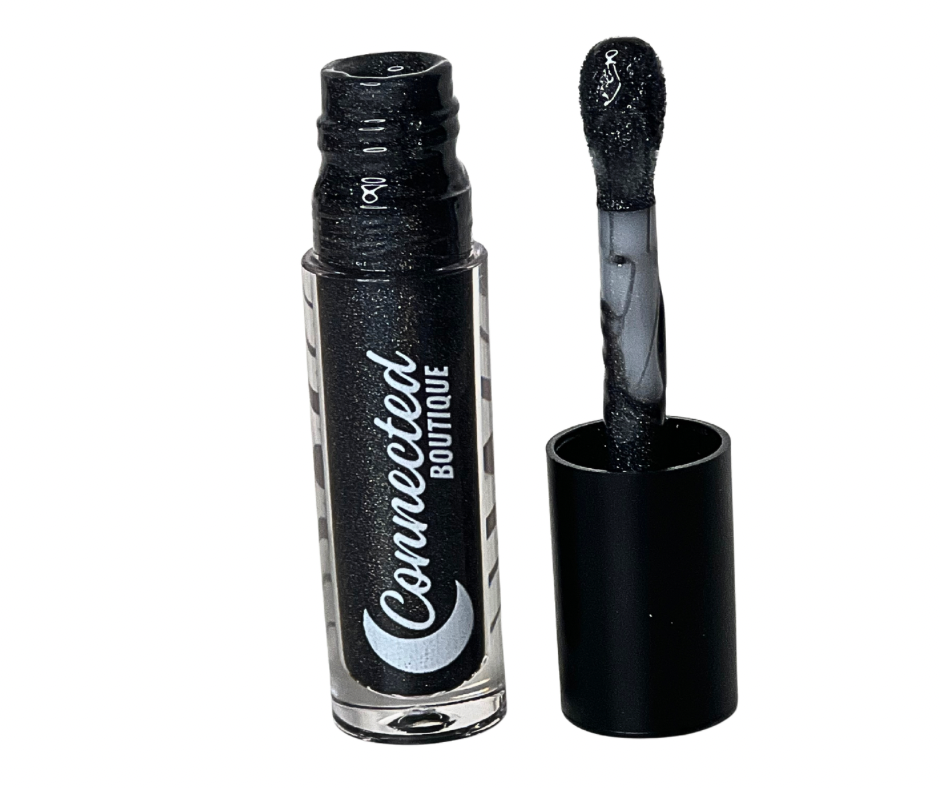 Galaxy - Black Lip Gloss with holographic glitter