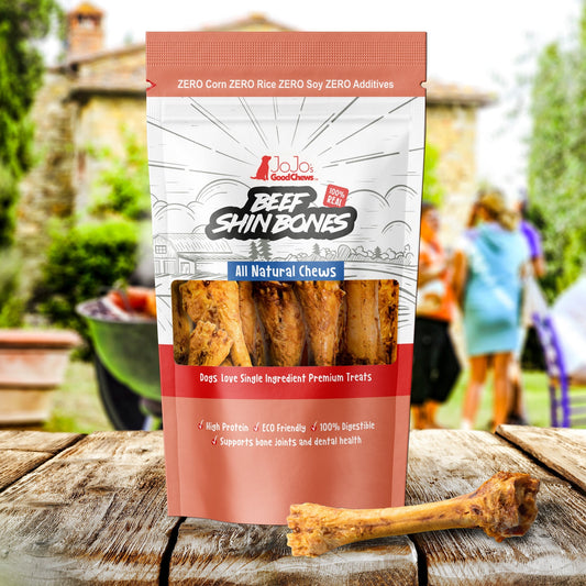 8-Inch Smoked Beef Shin Bones - 100% Natural, Nutrient-Rich Dog Chews for Dental Health, Long-Lasting & Digestible, Sourced from Free-Range, Grass-Fed Cattle, 3-Pack-0