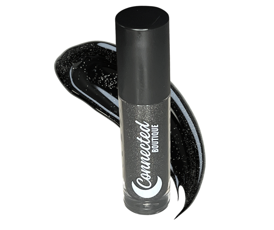 Galaxy - Black Lip Gloss with holographic glitter