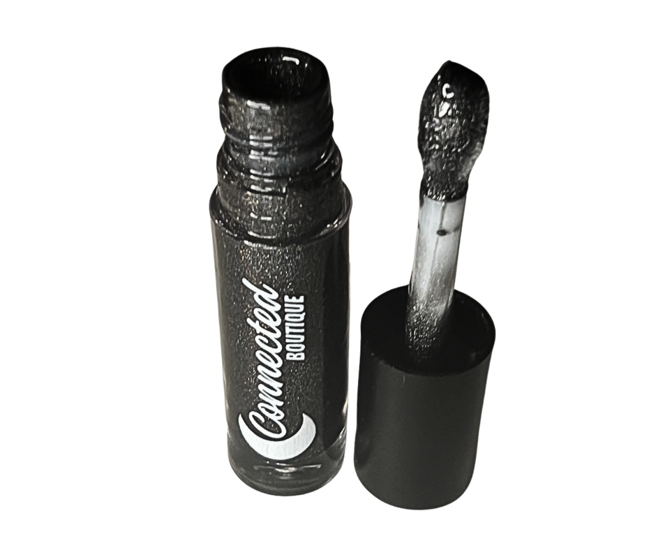 Galaxy - Black Lip Gloss with holographic glitter