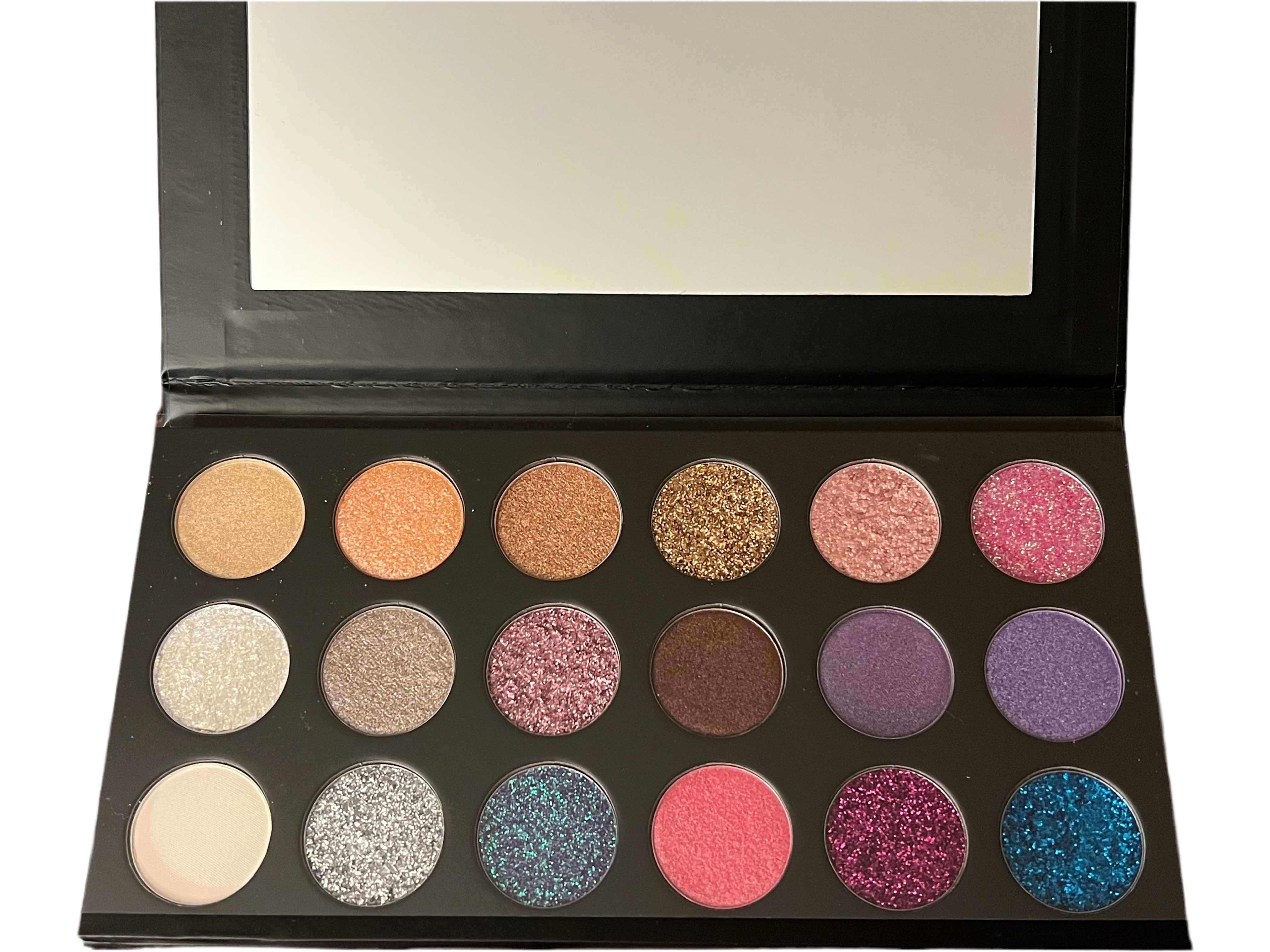 PRE ORDER! Create With Love 18 shade Eyeshadow Palette shimmer, duochrome glitter, matte shades