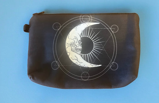 Moon and skull 💀 makeup bag organizer