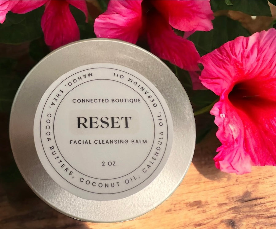 Reset Hibiscus 🌺 Anti Aging Facial Cleansing Balm with Niacinimide, Hyaluronic Acid Deep clean Remove makeup