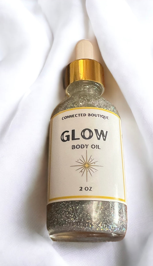 Glow- Fairy 🧚🏽‍♀️ Dry Body Oil with holographic sparkle- Scented 2 ounces