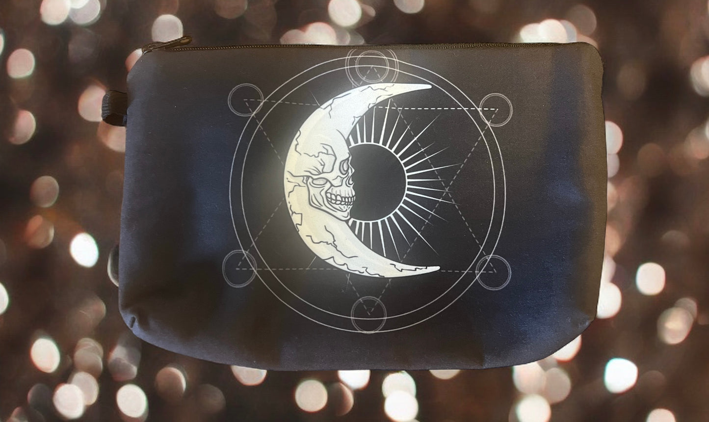 Moon and skull 💀 makeup bag organizer