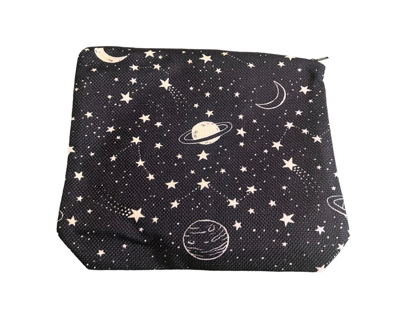 Moon and Stars Canvas Makeup Bag Art Organizer