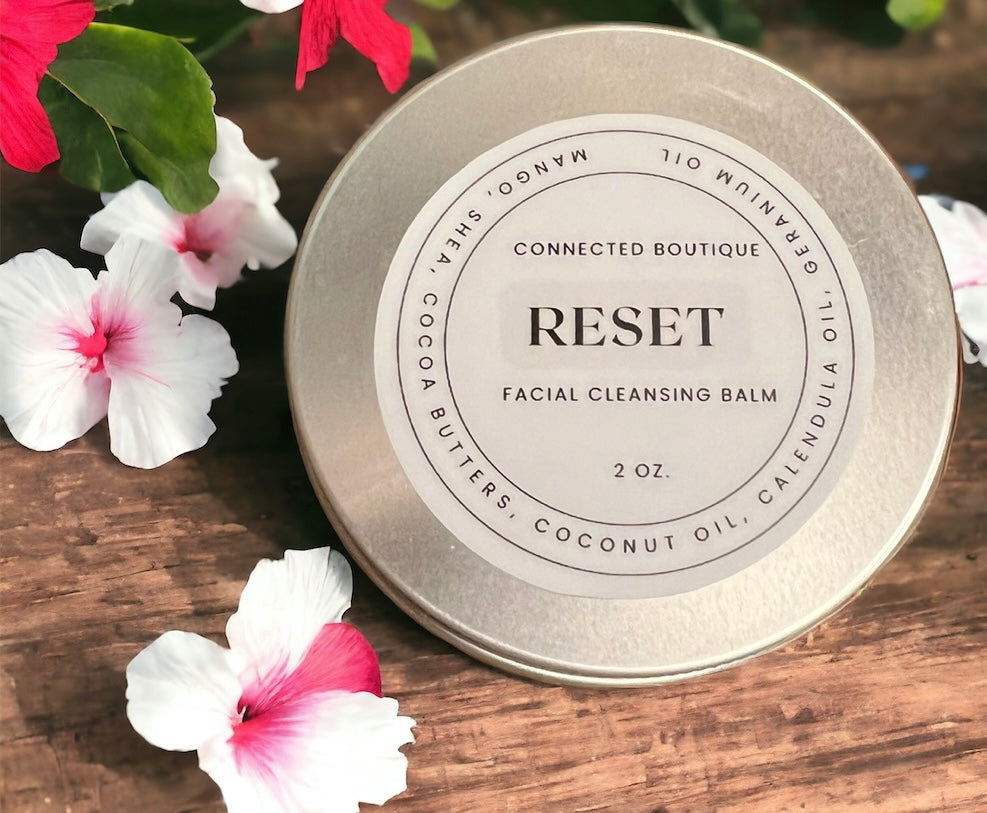 Reset Hibiscus 🌺 Anti Aging Facial Cleansing Balm with Niacinimide, Hyaluronic Acid Deep clean Remove makeup