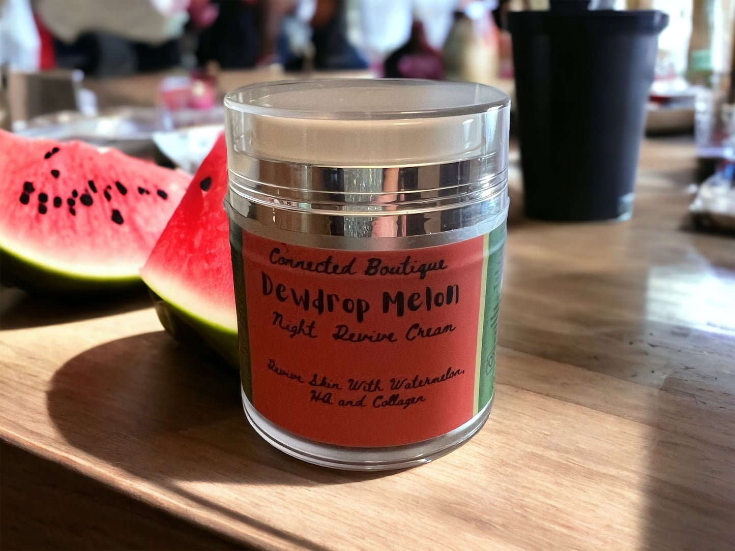 Dewdrop Melon Revive Cream - Watermelon 🍉 Facial Cream in air pump with vegan collagen & watermelon extract