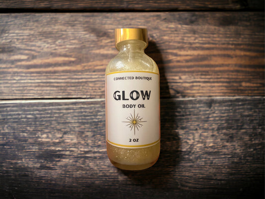 Glow- Halo -  Dry Body Oil with shimmer and vitamin E 2 ounces- Scented
