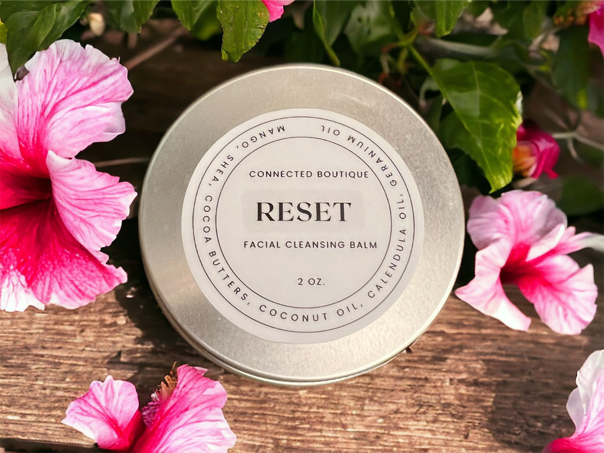 Reset Hibiscus 🌺 Anti Aging Facial Cleansing Balm with Niacinimide, Hyaluronic Acid Deep clean Remove makeup