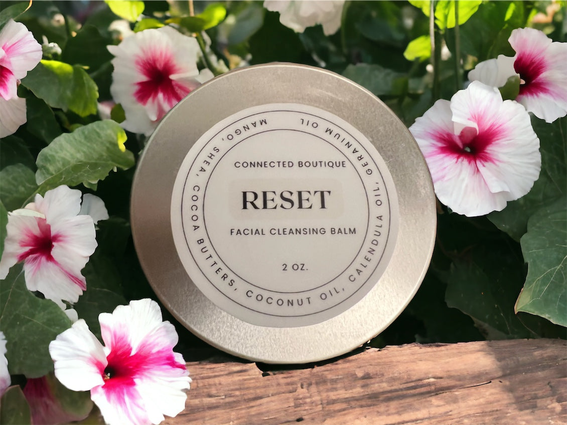 Reset Hibiscus 🌺 Anti Aging Facial Cleansing Balm with Niacinimide, Hyaluronic Acid Deep clean Remove makeup