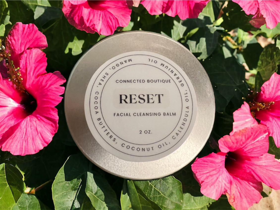 Reset Hibiscus 🌺 Anti Aging Facial Cleansing Balm with Niacinimide, Hyaluronic Acid Deep clean Remove makeup