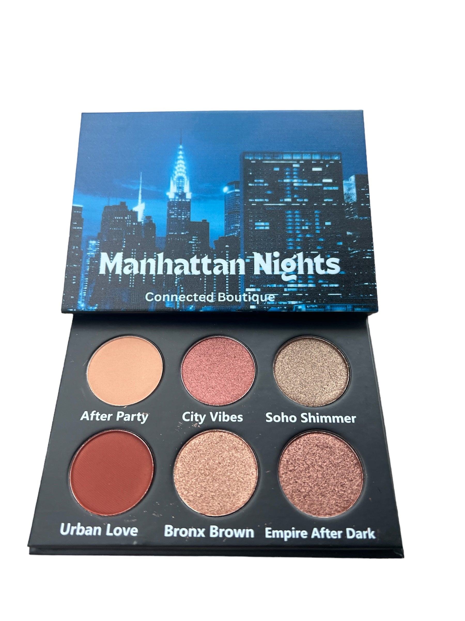 Manhattan Nights palette 3 neutral brown color story 6 shade eyeshadow/bronzer  palette