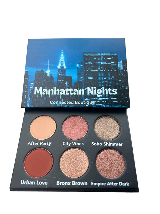Manhattan Nights palette 3      neutral brown color story 6 shade eyeshadow palette
