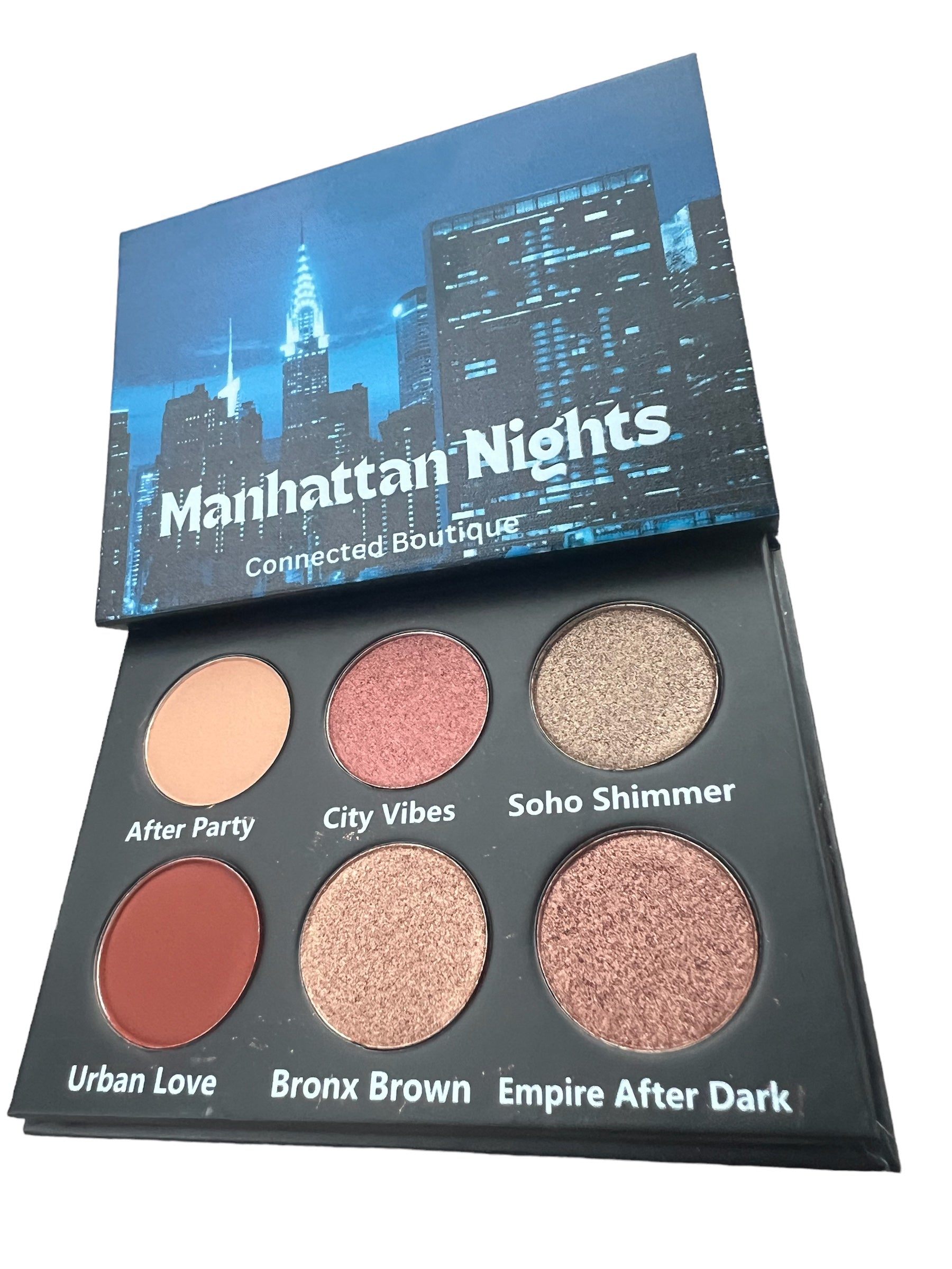 Manhattan Nights palette 3 neutral brown color story 6 shade eyeshadow/bronzer  palette