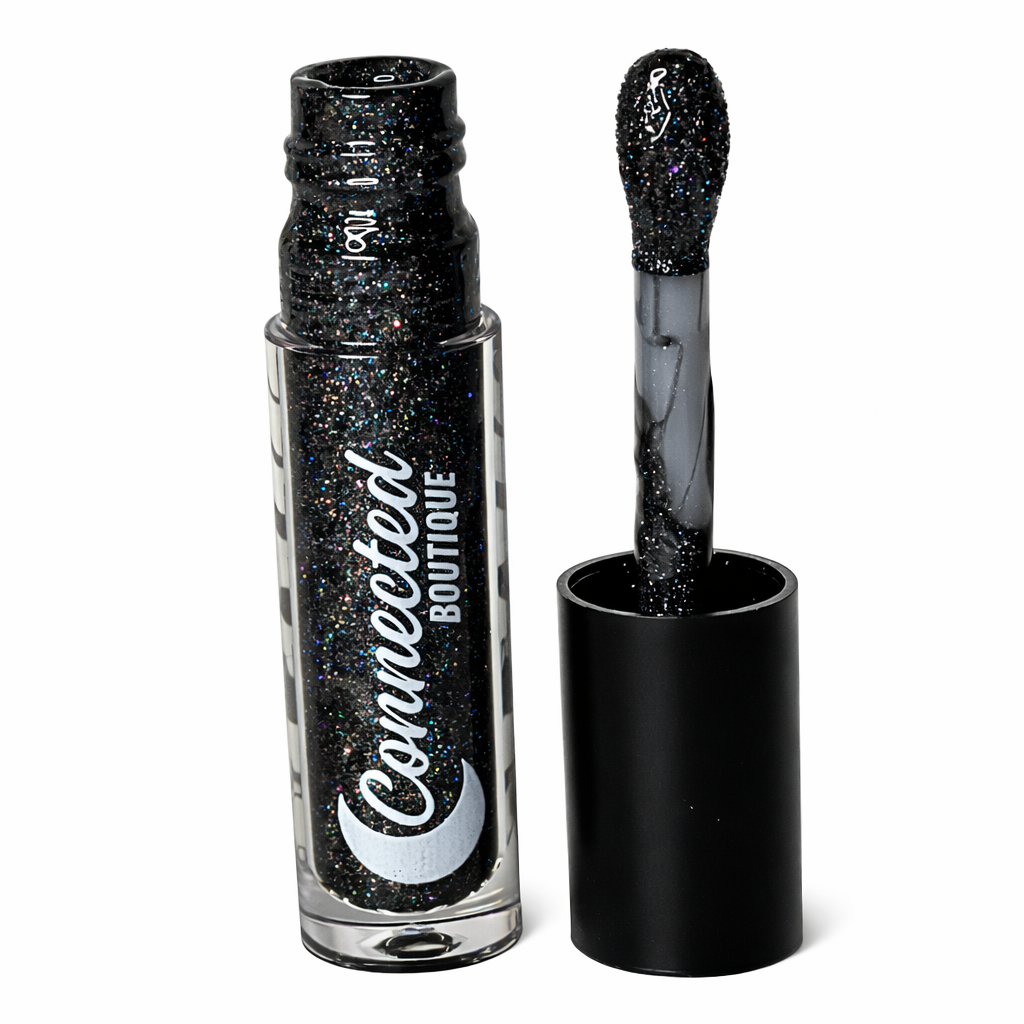 Galaxy - Pigmented Black Lip Gloss with holographic glitter