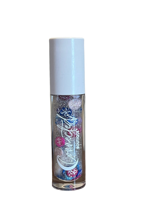 “Cosmic” - Silver Glitter Lip Gloss or Lip oil with cotton candy scent