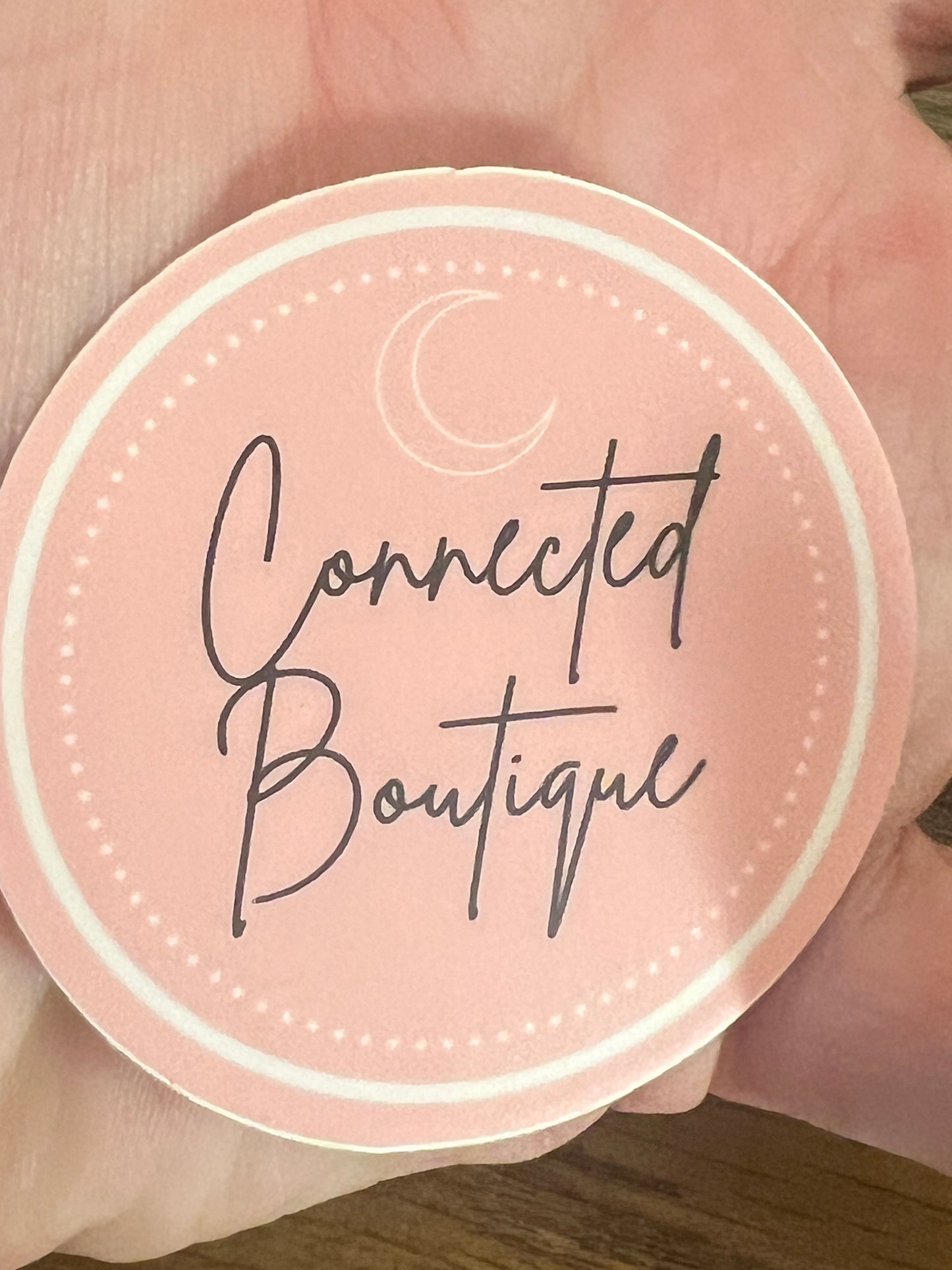 Connected Boutique Pink Circle Sticker