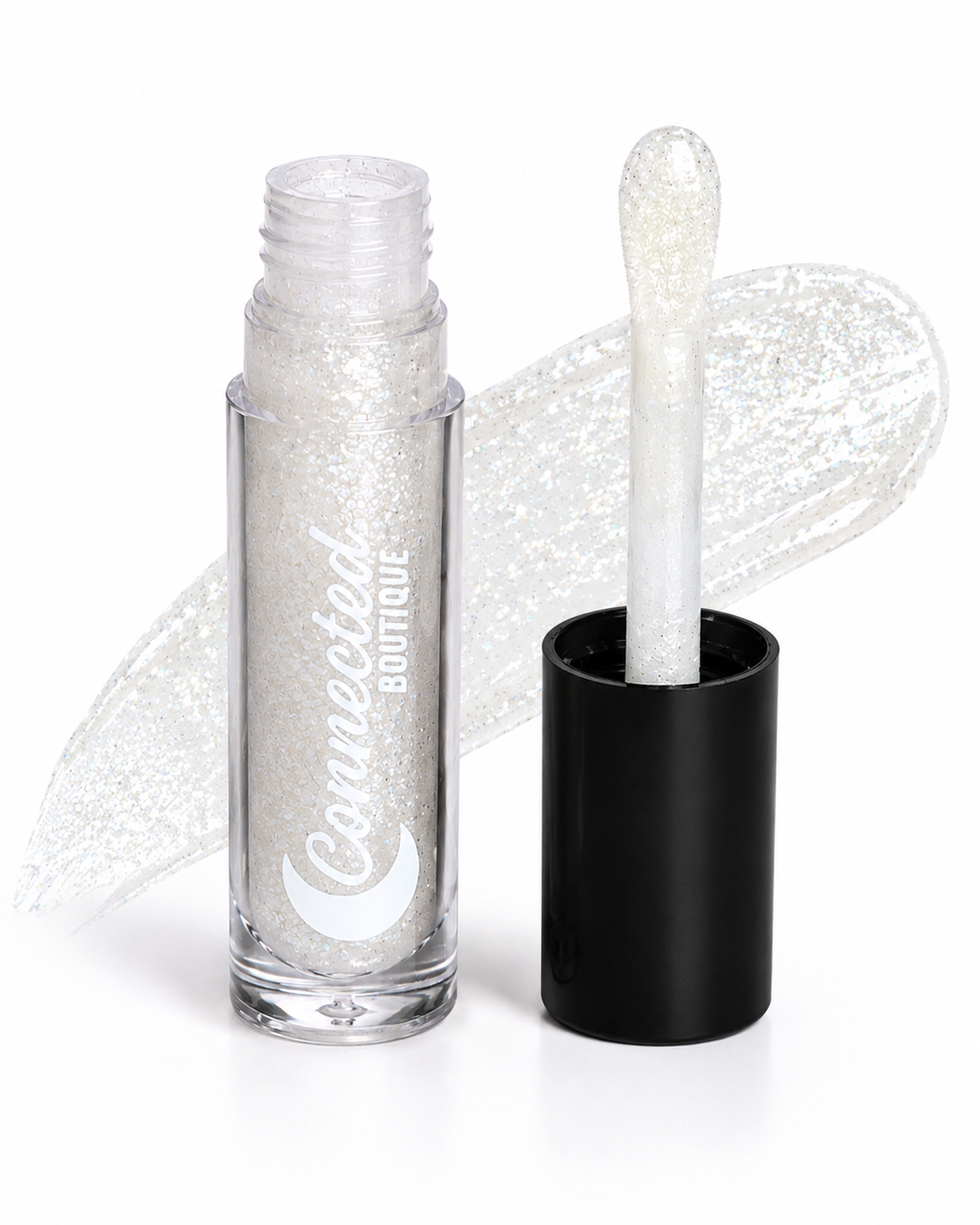     High shine iridescent gloss with sparkle