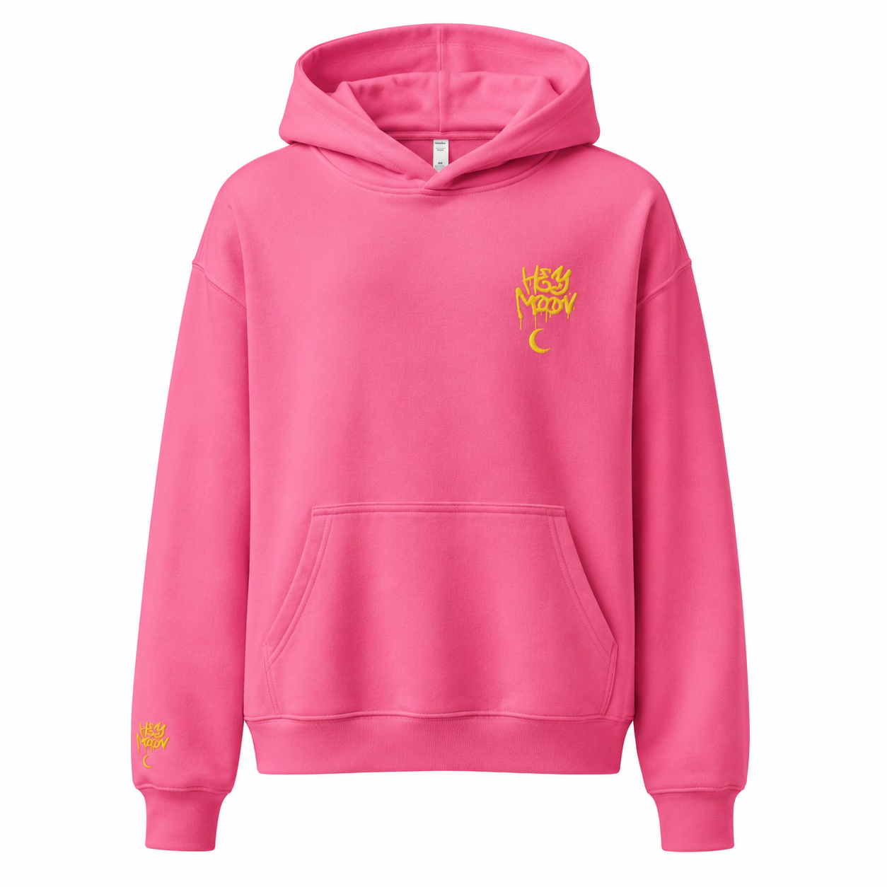 Hey Moon embroidered Unisex relaxed hoodie