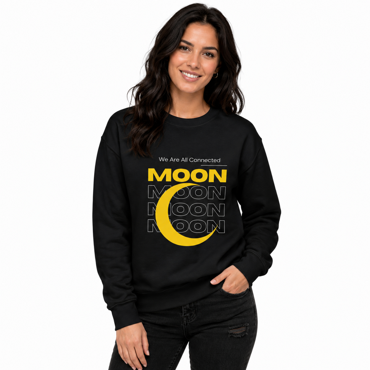 Moon Unisex Premium Crewneck Sweatshirt