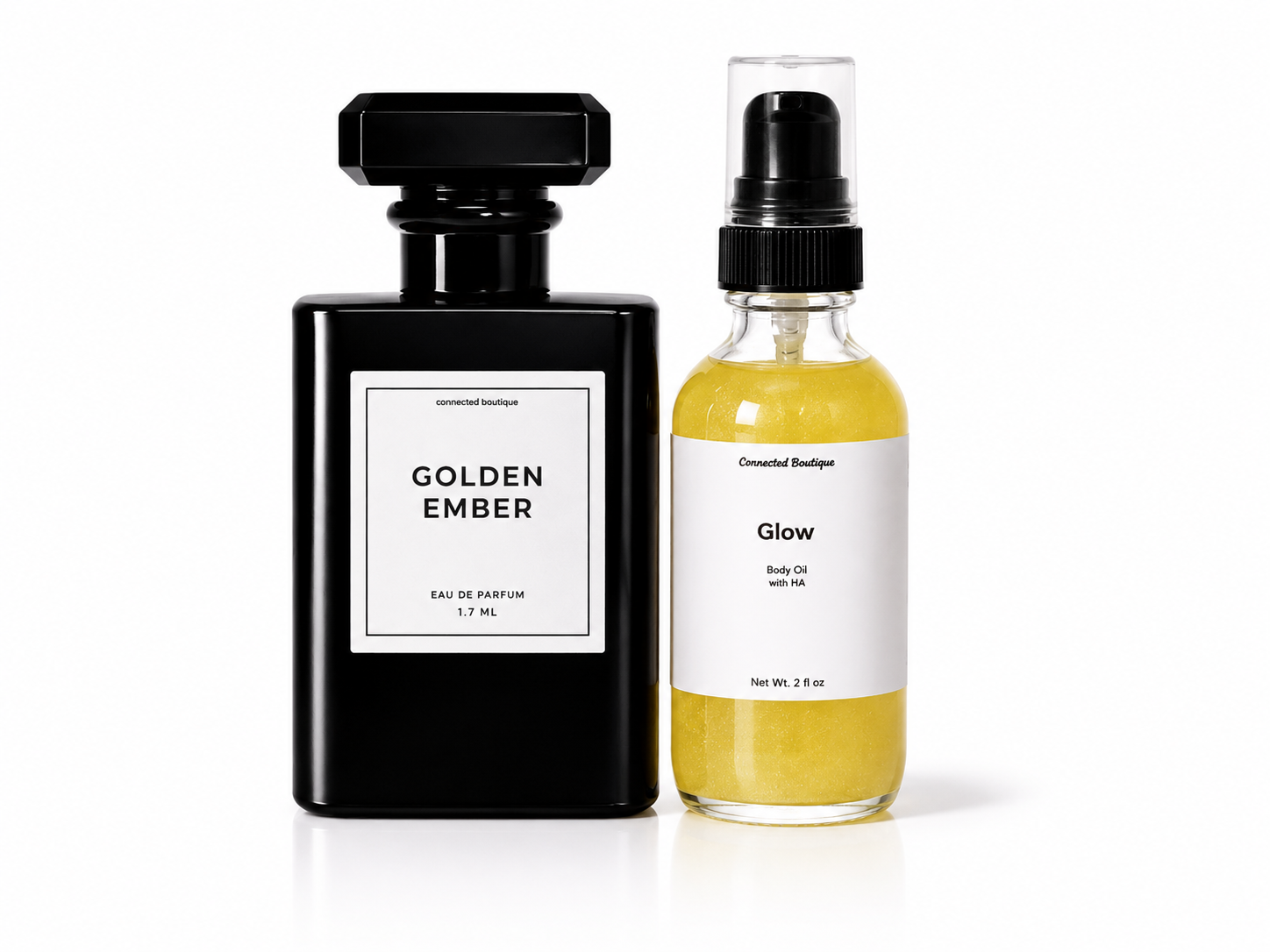 Golden Ember Perfume & Body Oil Set Long-Lasting Fragrance Layering Duo Fragrance Bundle