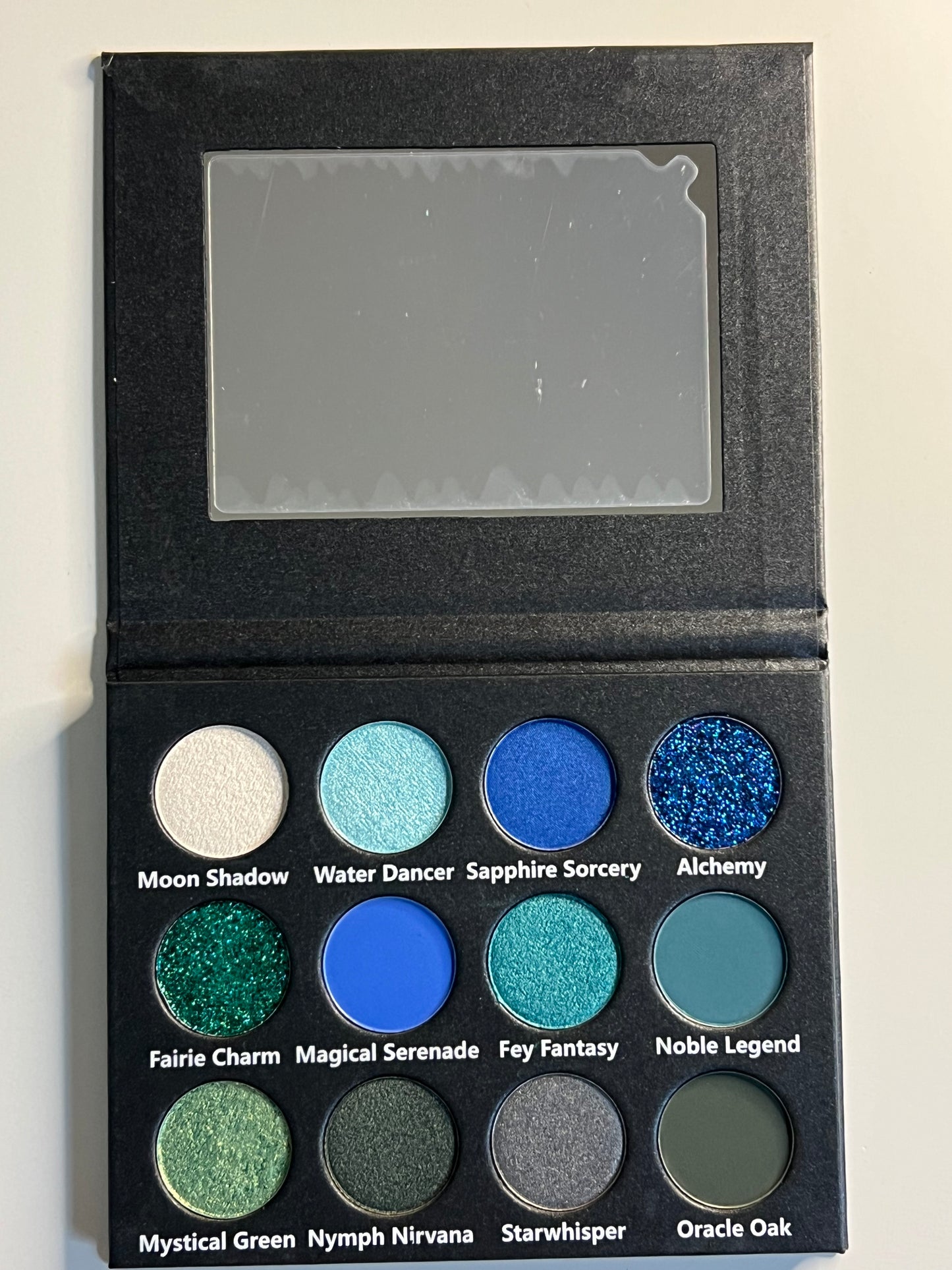 “Enchanted Garden” Green/Blue color story 12 shade eyeshadow palette