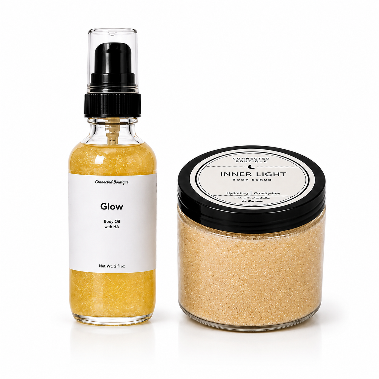 Golden Ember Perfume Body Oil & Body Scrub Gift Set Luxury Amber Fragrance Collection