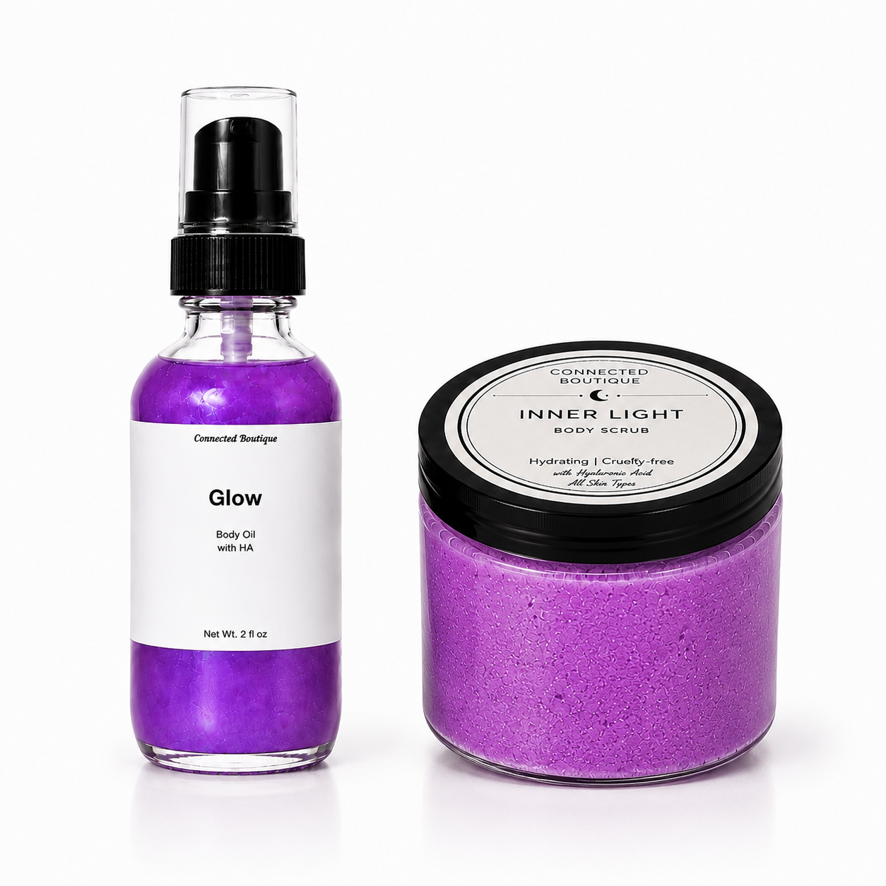 Lavender Clouds Body Oil & Body Scrub Gift Set Lavender Vanilla & Marshmallow Fragrance Collection