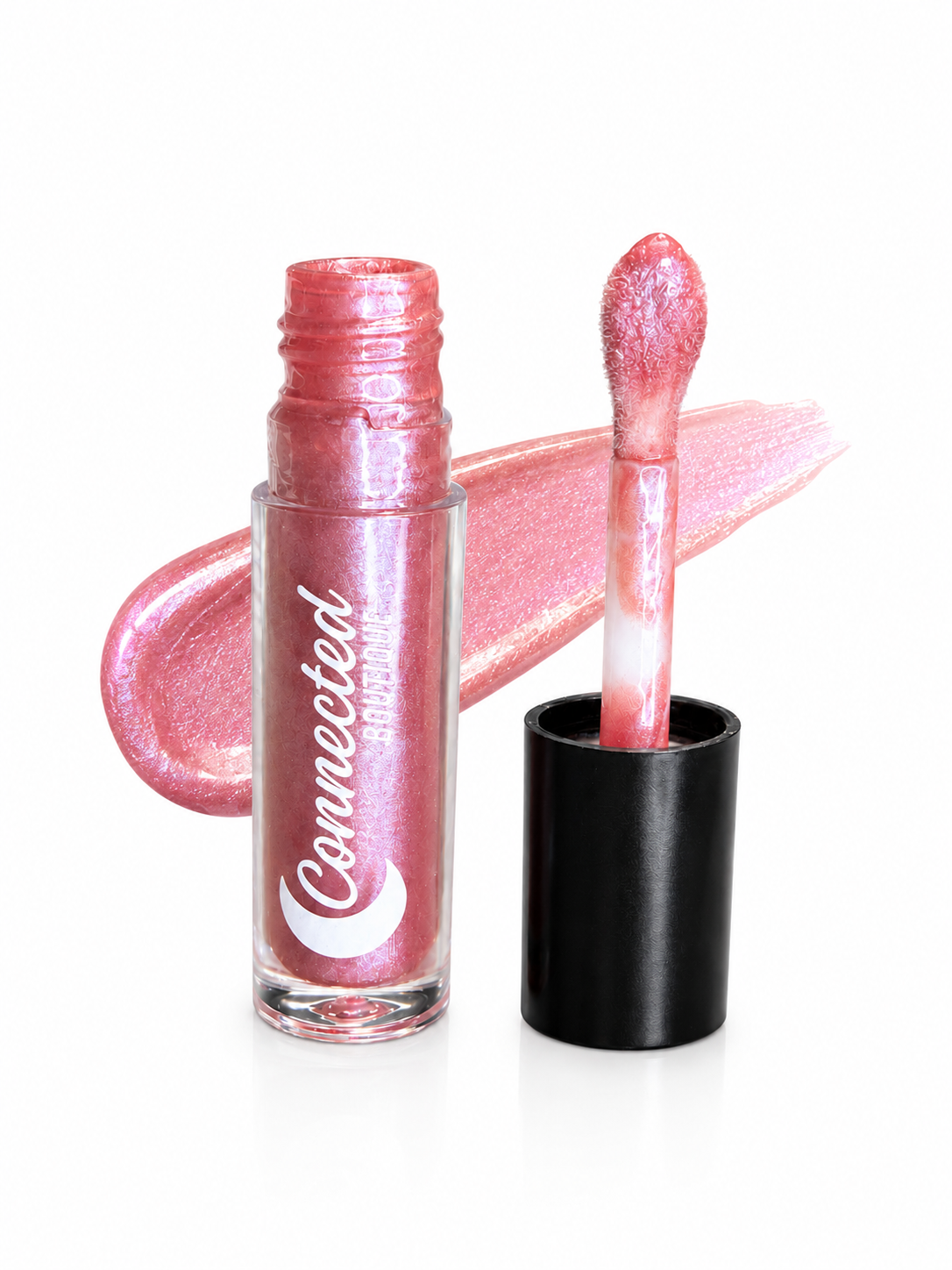 Devotion Strawberry Scented Iridescent Pink Lip Gloss High Shine Pearl Gloss