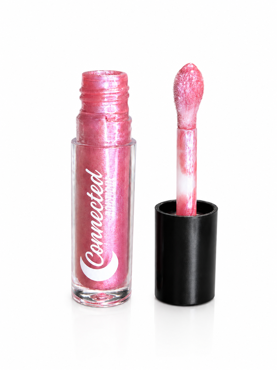 Devotion Strawberry Scented Iridescent Pink Lip Gloss High Shine Pearl Gloss