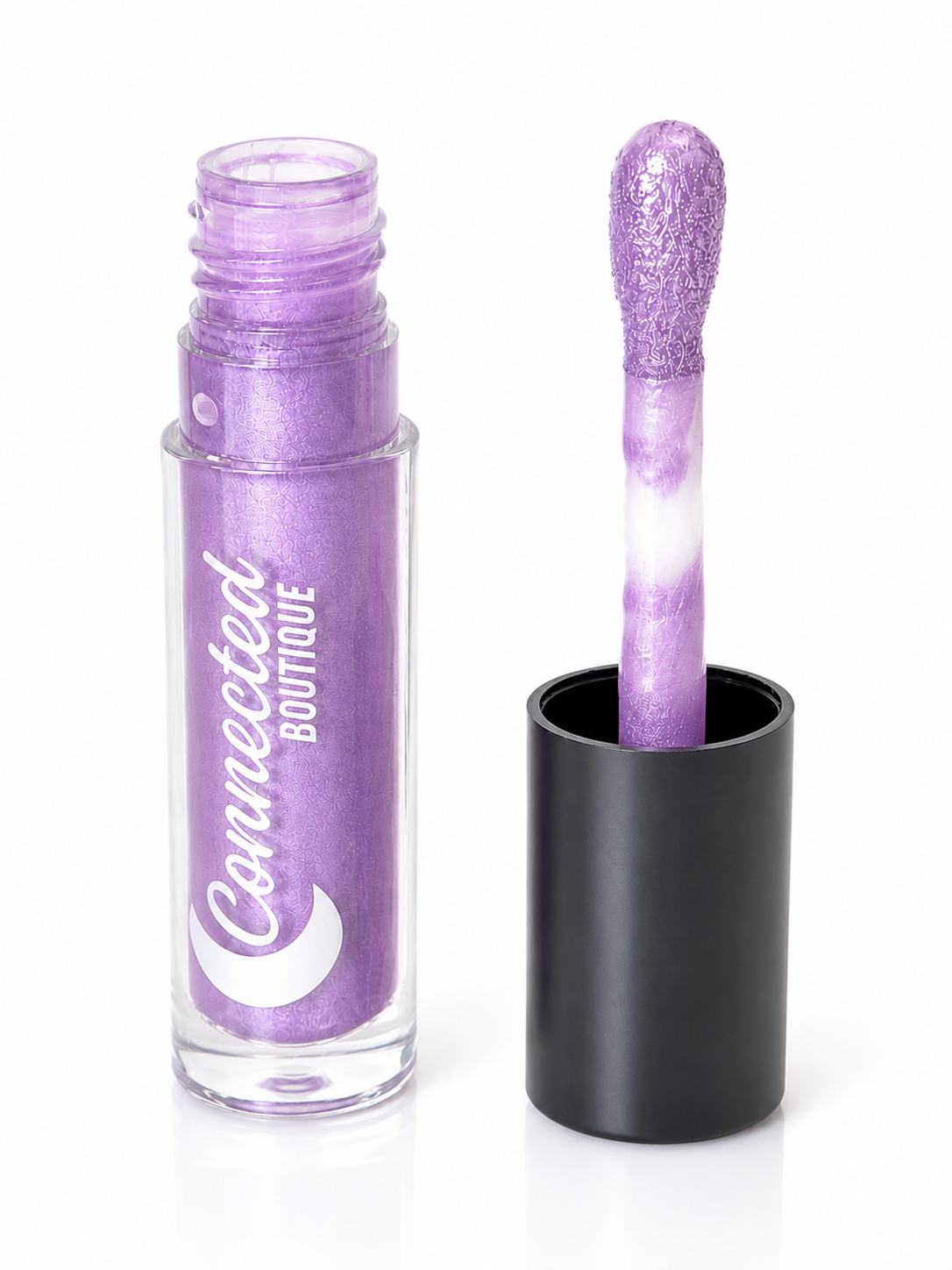 Aligned hydrating lip gloss metallic purple