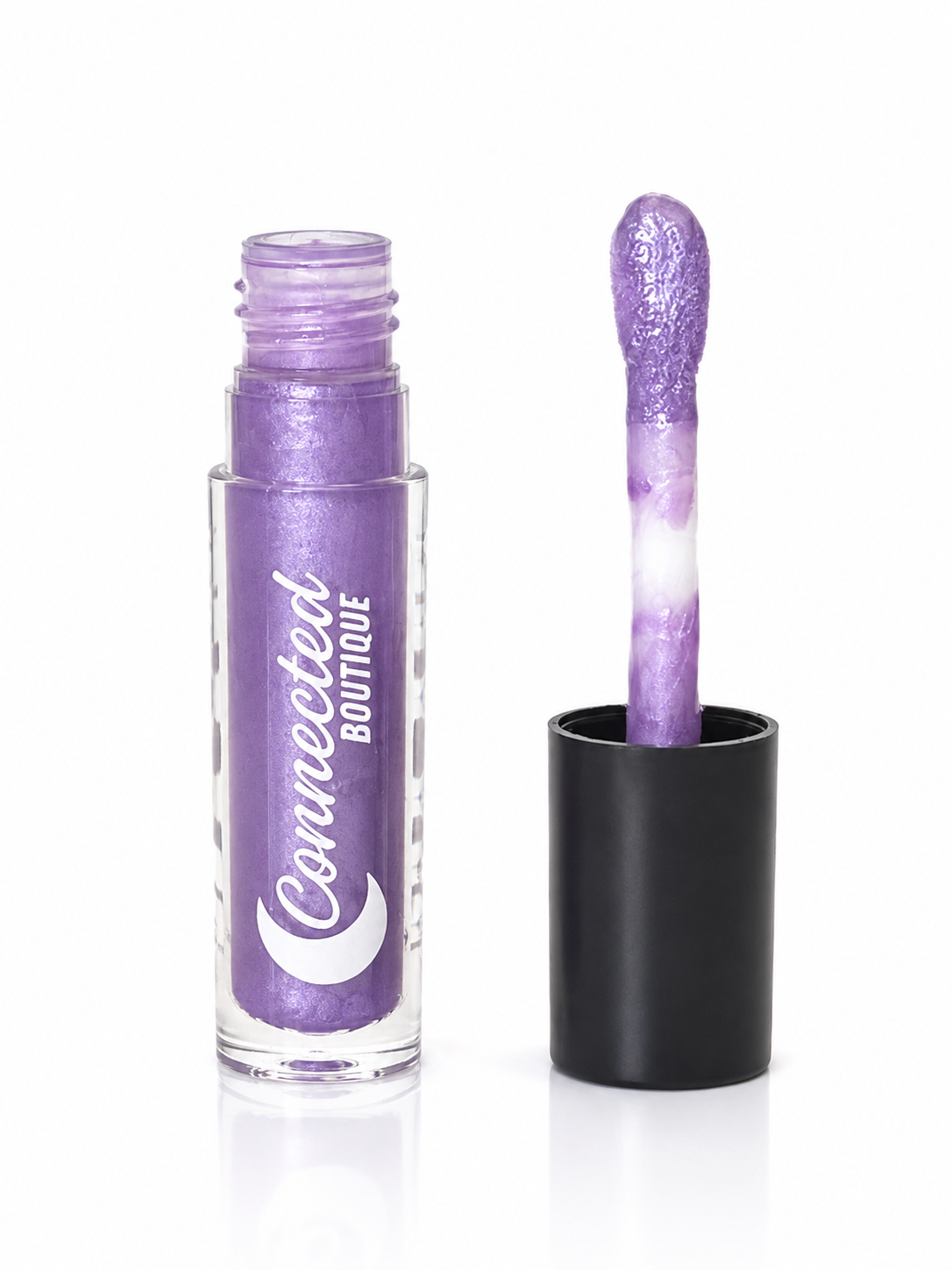 Aligned hydrating lip gloss metallic purple