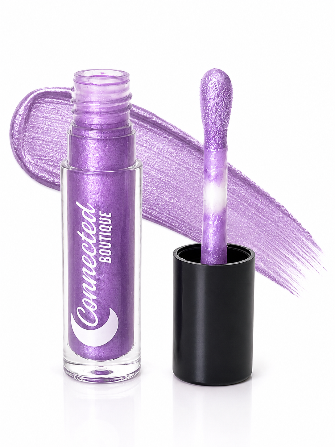 Aligned hydrating lip gloss metallic purple